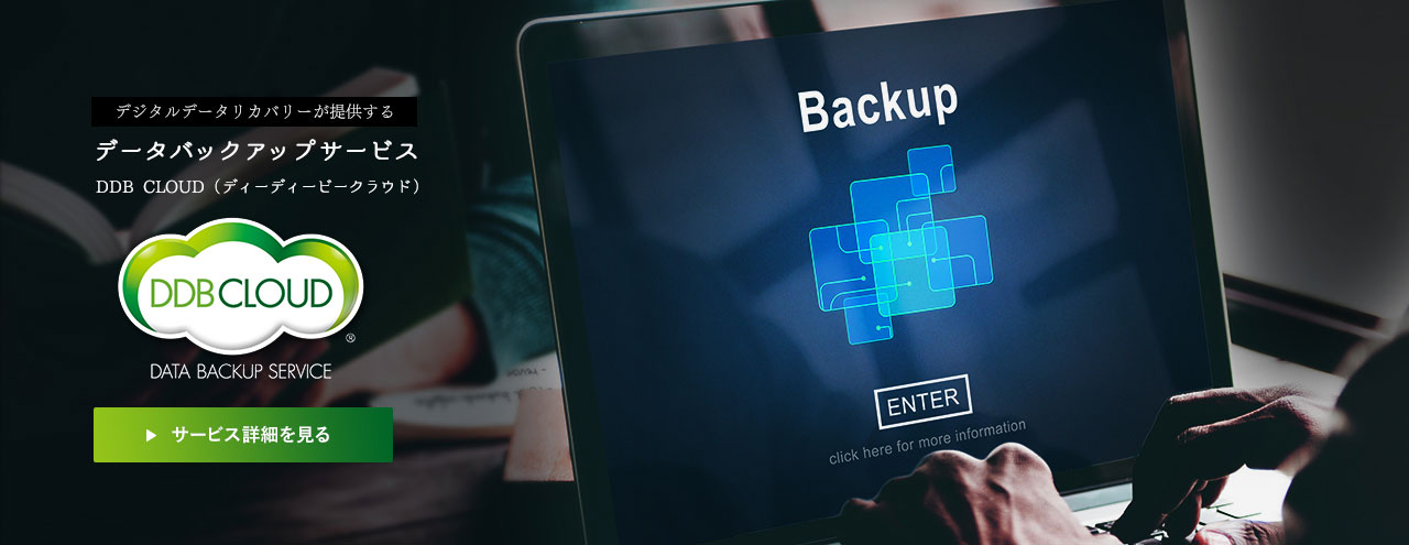 データ復旧のシェアNO.1の起業が提供するデータバックアップサービス　DDB DIGITAL DATA BACKUP デジタルデータバックアップ